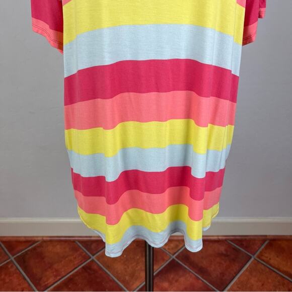 Wildfox Vibrant Stripe V Neck Tee - Picture 6 of 9